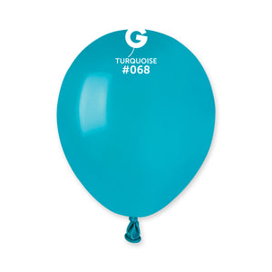 Solid Balloon Turquoise A50-068  | 100 balloons per package of 5'' each