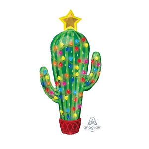 
            
                Load image into Gallery viewer, Christmas Cactus Foil Balloon | 40&amp;quot; in
            
        