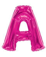 Letters A to Z Hot Pink Foil Balloon - 14" and 34" in each. (Choose your letter and Size)
