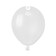 Metallic Balloon White AM50-029  | 100 balloons per package of 5'' each