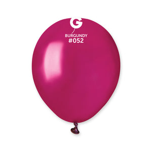 Metallic Balloon Burgundy AM50-052  | 100 balloons per package of 5'' each