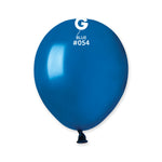 Metallic Balloon Blue AM50-054  | 100 balloons per package of 5'' each