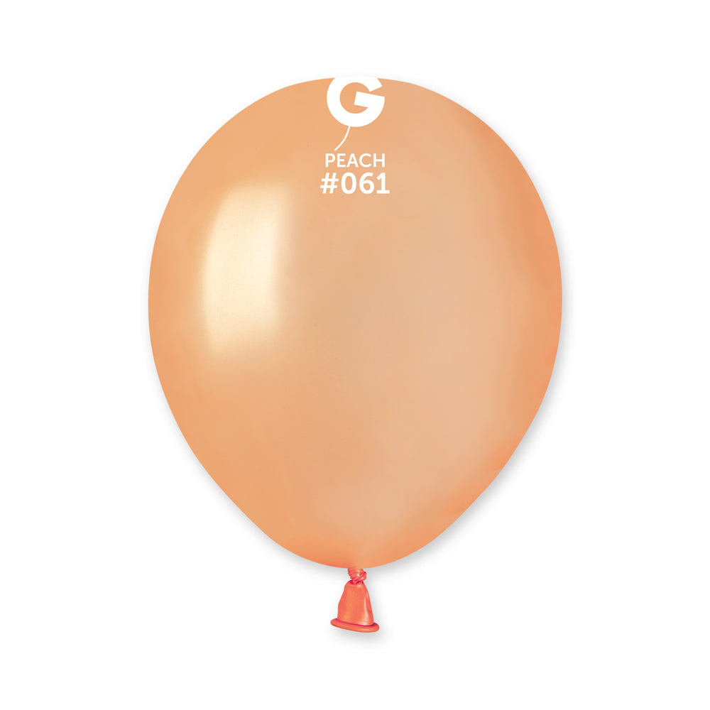 Metallic Balloon Peach AM50-061  | 100 balloons per package of 5'' each