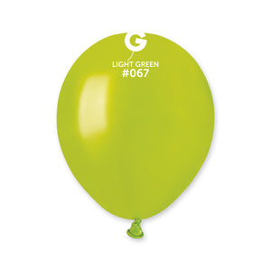 Metallic Balloon Light Green AM50-067  | 100 balloons per package of 5'' each