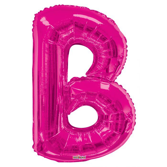 Letters A to Z Hot Pink Foil Balloon - 14" and 34" in each. (Choose your letter and Size)