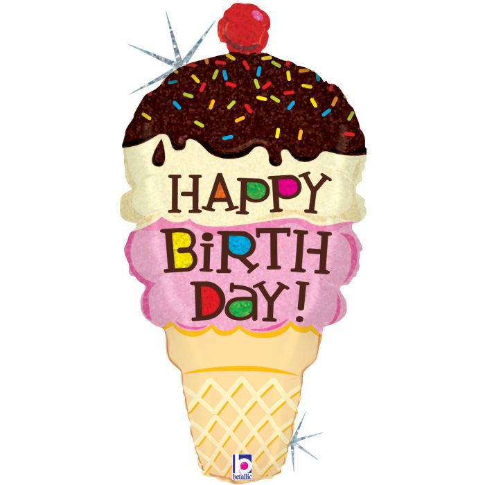 B'day Ice Cream Cone 33"