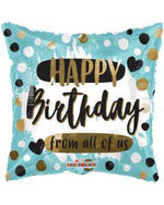 Polka Dots Happy Birthday Themed Foil Balloon - 18" in.