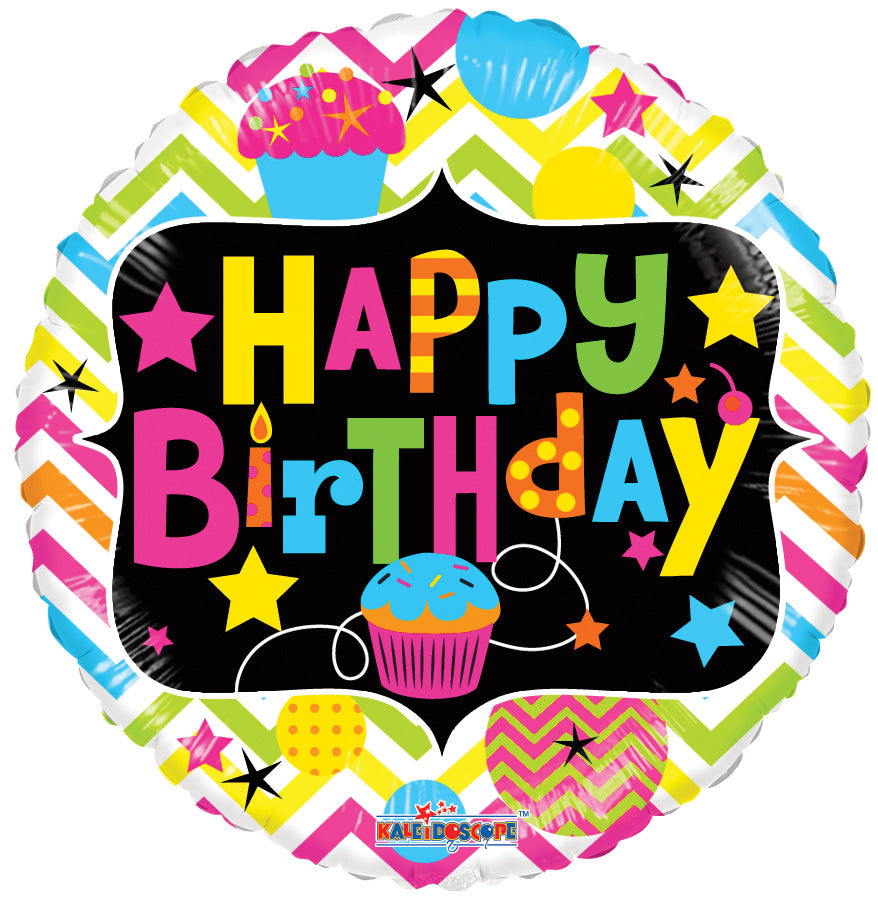 Birthday With Cupcake Neon Gellibean – Single Pack 18"