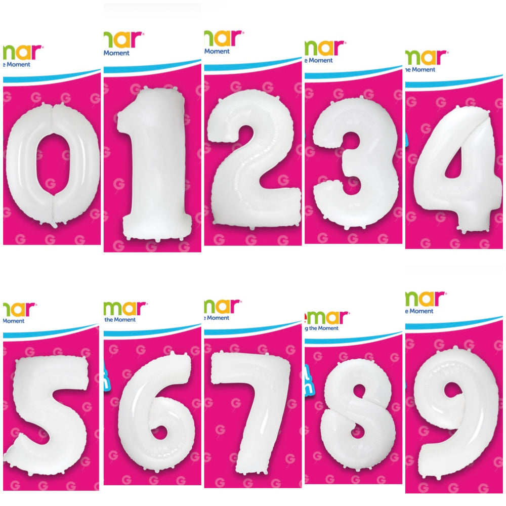Numbers White 32" Choose your Number