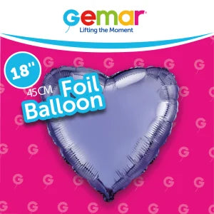 Lilac Heart Gemar Single Pack 18"(Choose your Size)