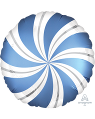 Satin Candy Swirls Foil Balloon 18" in (Choose your color)