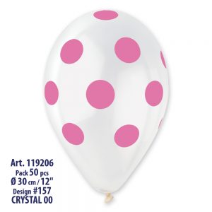 Polka Solid Balloon Clear-Rose GS110-157 | 50 balloons per package of 12'' each