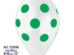 Solid Balloon Polka Crystal - Green GS110-157 | 50 balloon per package of 12''