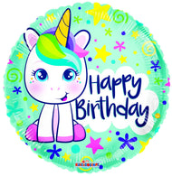 Cute Unicorn Foil Balloon - 18" in
