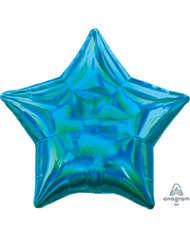 2 Iridescent Star Shaped Foil Balloon 18" Package (Choose your color)