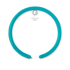 Solid Balloon Turquoise D2 (160)-068 | 50 balloons per package of 1'' each