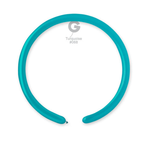 Solid Balloon Turquoise D2 (160)-068 | 50 balloons per package of 1'' each