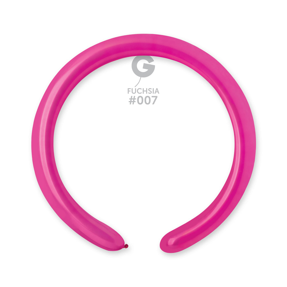Solid Balloon Fuchsia D4(260)-007 | 50 balloons per package of 2'' each
