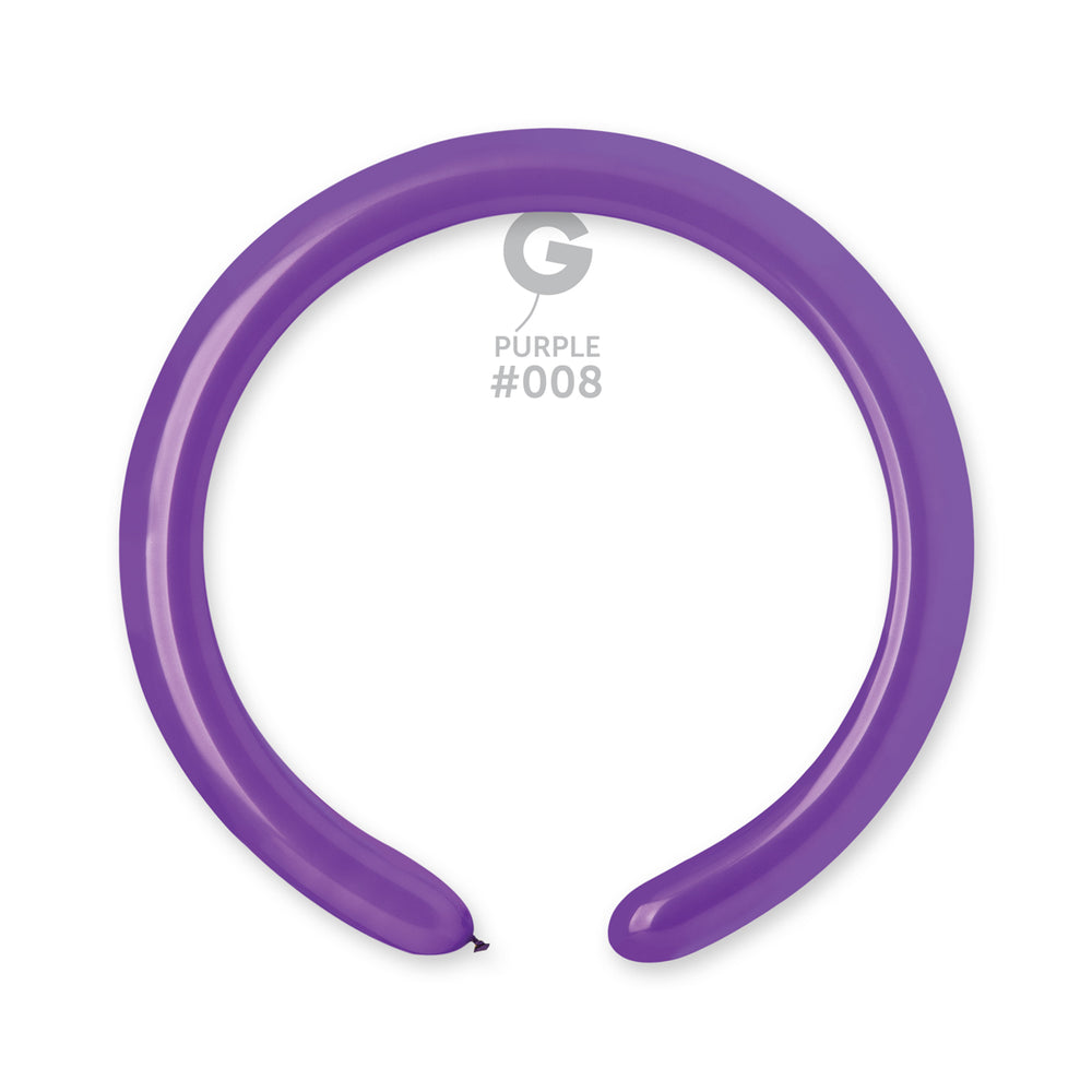 Solid Balloon Purple D4(260)-008 | 50 balloons per package of 2'' each