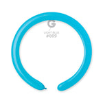 Solid Balloon Light Blue D4(260)-009 | 50 balloons per package of 2'' each