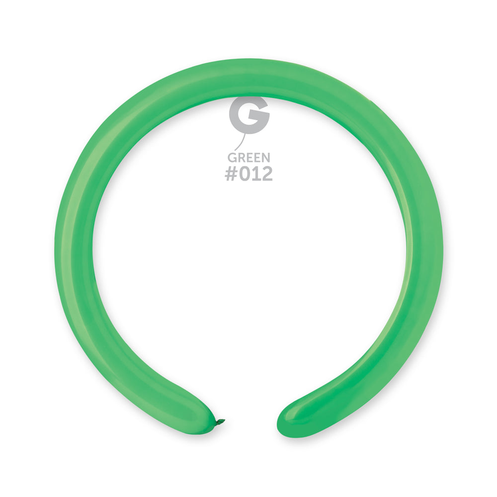 Solid Balloon Green D4(260)-012 | 50 balloons per package of 2'' each