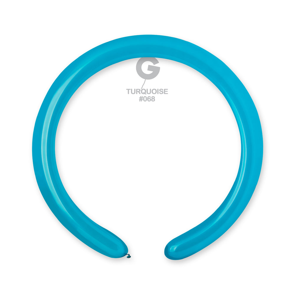 Solid Balloon Turquoise D4(260)-068 | 50 balloons per package of 2'' each