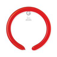 Solid Balloon Red D4(260)-045 | 50 balloons per package of 2'' each