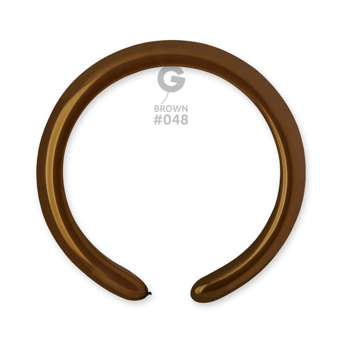 Solid Balloon Brown D4(260)-048 | 50 balloons per package of 2'' each
