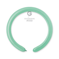 Solid Balloon Aquamarine D4(260)-050 | 50 balloons per package of 2'' each