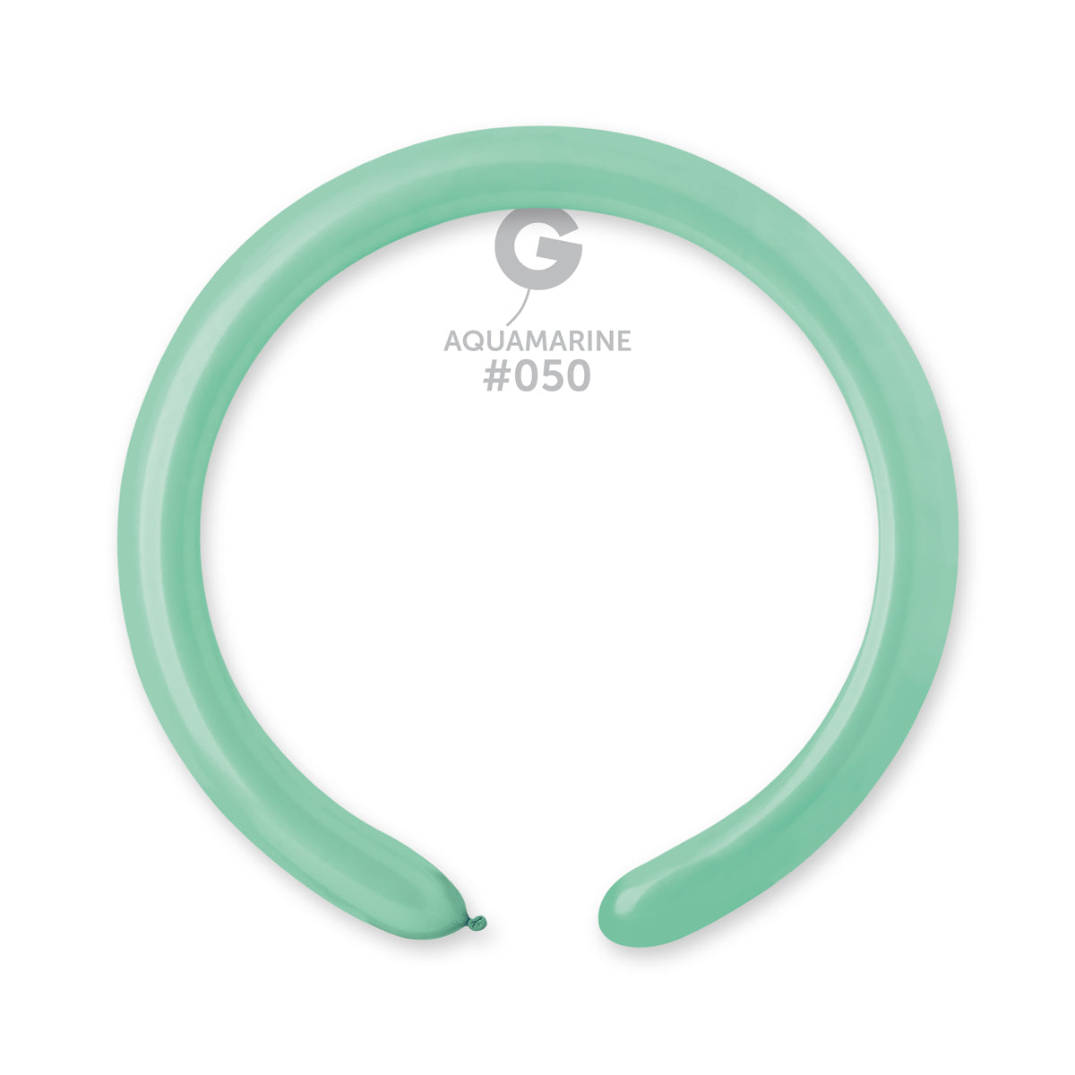 Solid Balloon Aquamarine D4(260)-050 | 50 balloons per package of 2'' each