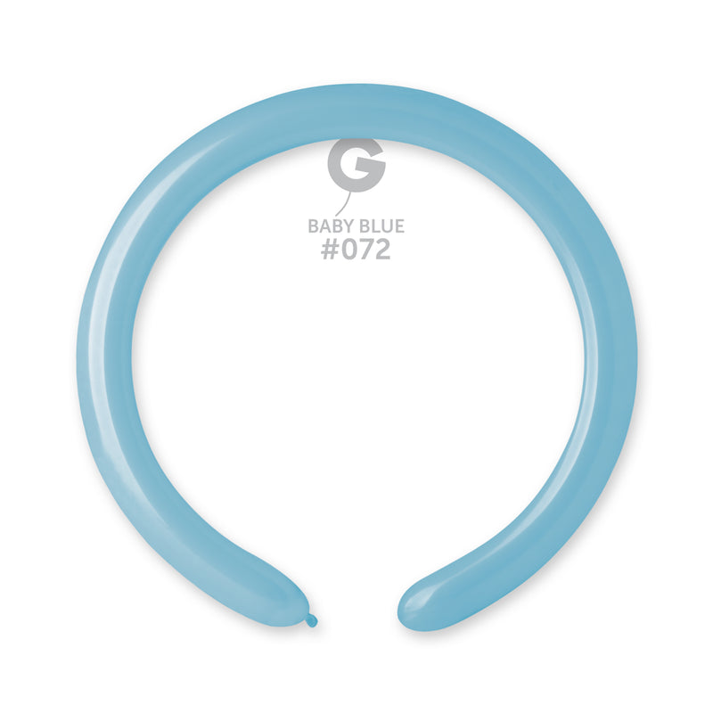 Solid Balloon Baby Blue D4(260)-072 | 50 balloons per package of 2'' each