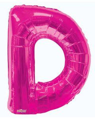 Letters A to Z Hot Pink Foil Balloon - 14" and 34" in each. (Choose your letter and Size)