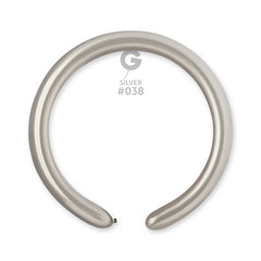 Metallic Balloon Silver D4M-(260)-038 | 50 balloons per package of 2'' each