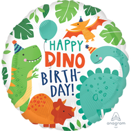 Dino Birthday Foil Balloon - 18" in.