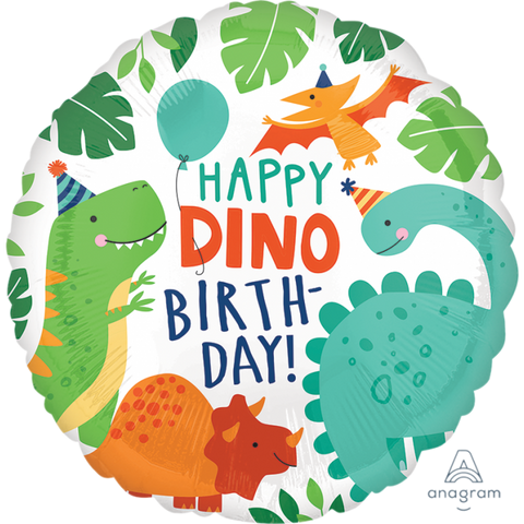 Dino Birthday Foil Balloon - 18