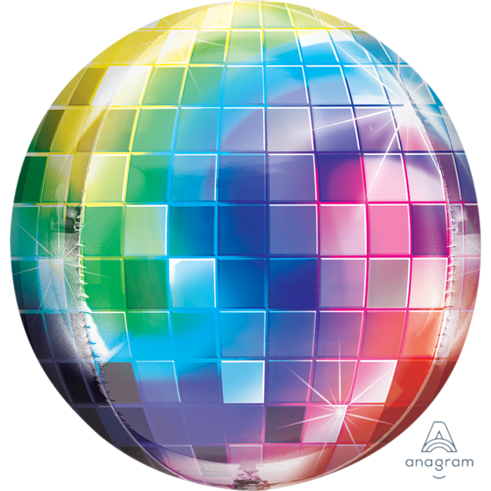 Ultra Shape Foil Balloon Disco Ball Multicolor 15