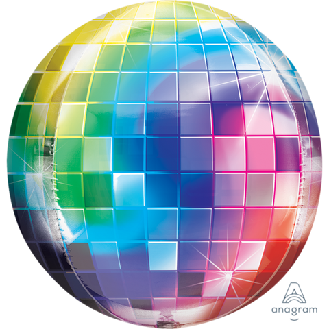 Ultra Shape Foil Balloon Disco Ball Multicolor 15
