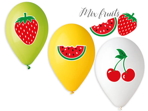 Fruits Mix Balloon GS120-753-754-755 | 50 balloons per package of 13'' each