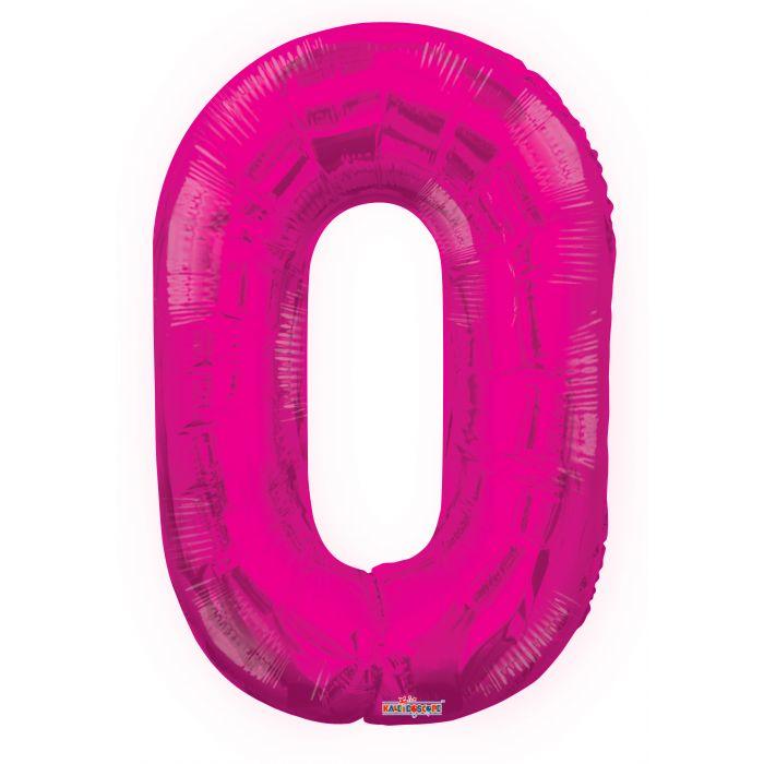 Numbers 0 to 9 Hot Pink Foil Balloon 14" in and 34" in each (Choose your size and your number)