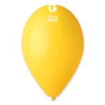 Solid Balloon Yellow G110-002 | 50 balloons per package of 12'' each | Gemar Balloons USA