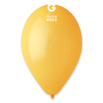 Solid Balloon Yellow G110-003 | 50 balloons per package of 12'' each | Gemar Balloons USA