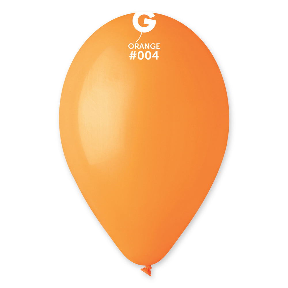 Solid Balloon Orange G110-004 | 50 balloons per package of 12'' each | Gemar Balloons USA