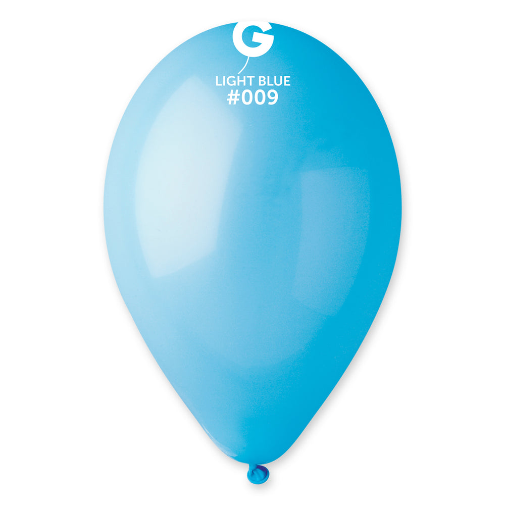 Solid Balloon Light Blue G110-009 | 50 balloons per package of 12'' each | Gemar Balloons USA