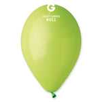 Solid Balloon Light Green G110-011 | 50 balloons per package of 12'' each | Gemar Balloons USA