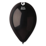 Solid Balloon Black G110-014 | 50 balloons per package of 12'' each