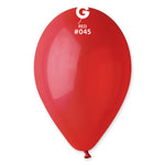 Solid Balloon Red G110-045 | 50 balloons per package of 12'' each | Gemar Balloons USA