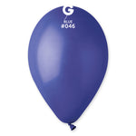 Solid Balloon Blue G110-046 | 50 balloons per package of 12'' each
