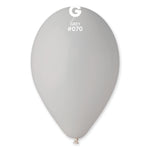 Solid Balloon Grey G110-070 | 50 balloons per package of 12'' each | Gemar Balloons USA