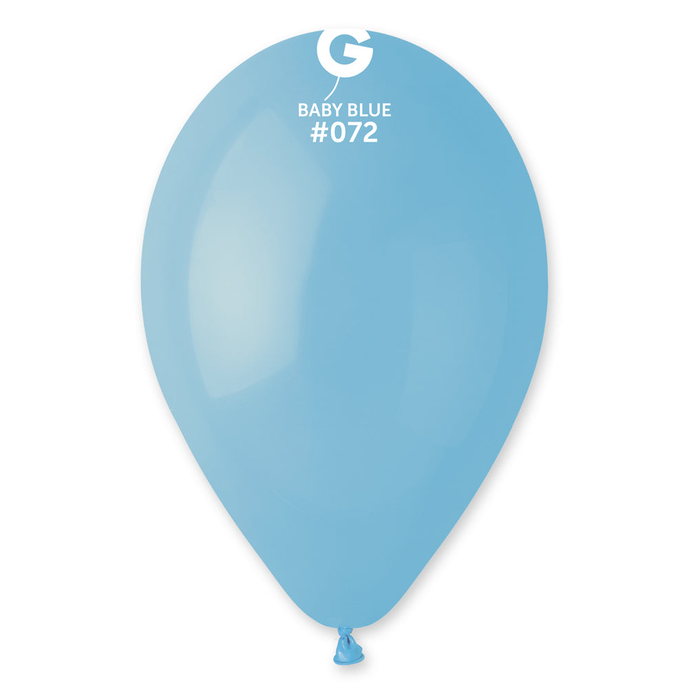 Solid Balloon Baby Blue G110-072 | 50 balloons per package of 12'' each | Gemar Balloons USA