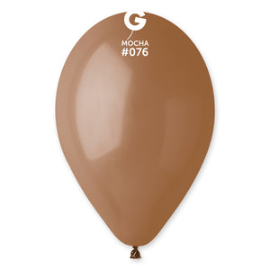 Solid Balloon Mocha G110-076 | 50 balloons per package of 12'' each | Gemar Balloons USA